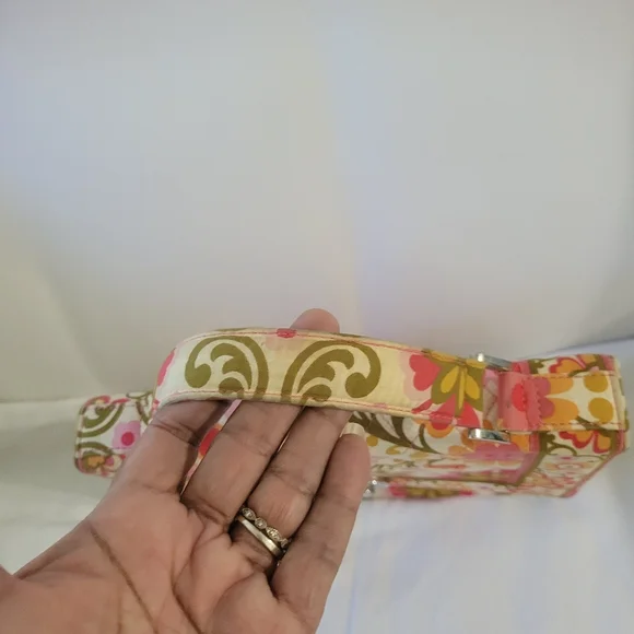 Vera Bradley Colorful Crossbody Bag 2010 Retired Print - Picture 7 of 9